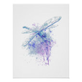 Minimalistische Waterverf Dragonfly Farmhouse Prin Perfect Poster (Voorkant)