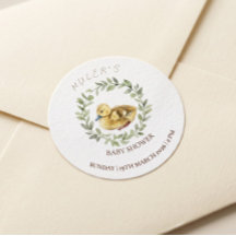 Minimalistische Waterverf Eendenbaby Shower Envelo