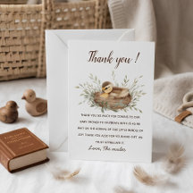 Minimalistische Waterverf Eendje Baby Shower Bedan