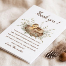 Minimalistische Waterverf Eendje Baby Shower Bedan