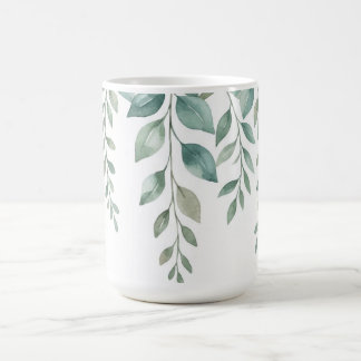 Minimalistische Waterverf Eucalyptus Cascadende Mo Koffiemok