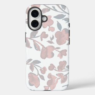 Minimalistische waterverf Floral iPhone 16 Hoesje