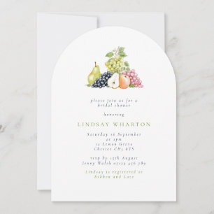 Minimalistische Waterverf Fruit Vrijgezellenfeest Kaart