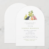 Minimalistische Waterverf Fruit Vrijgezellenfeest Kaart (Voorkant / Achterkant)