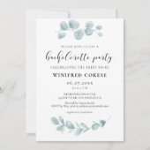 Minimalistische waterverf groen Bachelorette Party Kaart (Voorkant)