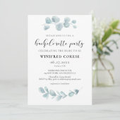 Minimalistische waterverf groen Bachelorette Party Kaart (Staand voorkant)