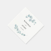 Minimalistische waterverf groen bruiloft servet (Hoek)