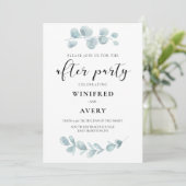 Minimalistische waterverf groen na feest kaart (Staand voorkant)