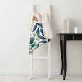 Minimalistische Waterverf groene bladeren Sherpa Deken (In situ)