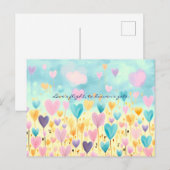 MINIMALISTISCHE WATERVERF HAND GETROKKEN VALENTIJN FEESTDAGENKAART (Voorkant / Achterkant)