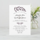 Minimalistische Waterverf Ink Branches Wedding Kaart (Staand voorkant)