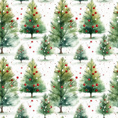 Minimalistische waterverf kerstbomen aangepaste na fleece deken