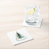 Minimalistische Waterverf kerstboom Kartonnen Onderzetters (Insitu)