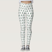 Minimalistische Waterverf kerstboom Leggings (Voorkant)