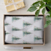 Minimalistische Waterverf kerstboom Tissuepapier (Geschenk)