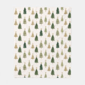 Minimalistische Waterverf kerstboomdeken Fleece Deken (Voorkant)