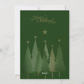 Minimalistische Waterverf Kerstkaart Green Holiday (Achterkant)