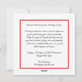 Minimalistische Waterverf Kerstman Bedrijf Kerst Feestdagenkaart (Achterkant)