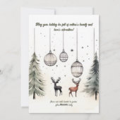 Minimalistische Waterverf KerstseizoenVakantie Kaa Feestdagenkaart (Achterkant)