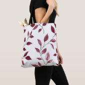 Minimalistische Waterverf Leaf Canvas tas (Dichtbij)