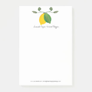 Minimalistische waterverf limoen en citroen Limonc Post-it® Notes