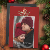 Minimalistische Waterverf Mistletoe Kerstfoto