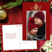 Minimalistische Waterverf Mistletoe Kerstfoto Feestdagenkaart