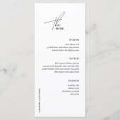 Minimalistische waterverf oceaan en strand bruilof menu (Voorkant)