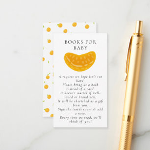 Minimalistische waterverf oranje babyshower informatiekaartje