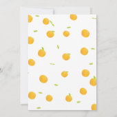 Minimalistische Waterverf Oranje Boho Baby shower Kaart (Achterkant)