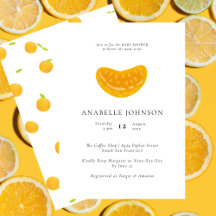 Minimalistische Waterverf Oranje Boho Baby shower