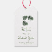 Minimalistische Waterverf Palm Greenery Cadeaulabel (Voorkant)