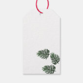 Minimalistische Waterverf Palm Greenery Cadeaulabel (Achterkant)