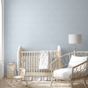 Minimalistische waterverf pastelblauwe gestreepte behang