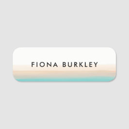 Minimalistische Waterverf penseelstreek Naamplaatje