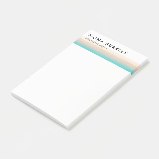 Minimalistische Waterverf penseelstreek Post-it® Notes (Schuin)