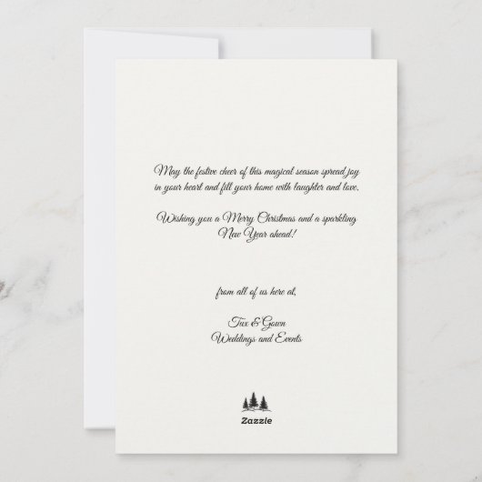 Minimalistische Waterverf Rendier Christmas Corpor Feestdagenkaart (Achterkant)