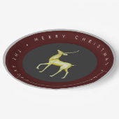 Minimalistische Waterverf rendieren Vrolijk kerstf Papieren Bordje (Gekanteld)