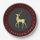 Minimalistische Waterverf rendieren Vrolijk kerstf Papieren Bordje (Voorkant)