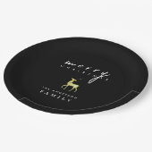 Minimalistische Waterverf rendieren Vrolijk kerstf Papieren Bordje (Gekanteld)