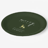 Minimalistische Waterverf rendieren Vrolijk kerstf Papieren Bordje (Gekanteld)