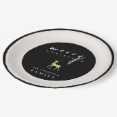 Minimalistische Waterverf rendieren Vrolijk kerstf Papieren Bordje (Gekanteld)