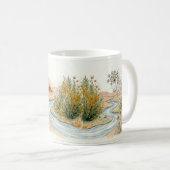 Minimalistische Waterverf Rivier Landschap Mok Wra (Voorkant rechts)
