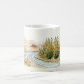 Minimalistische Waterverf Rivier Landschap Mok Wra (Center)