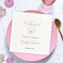 Minimalistische waterverf roze strik meisje baby s