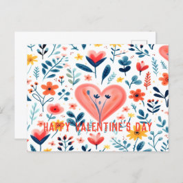 MINIMALISTISCHE WATERVERF SCANDINAVISCHE BLOEMENHA FEESTDAGENKAART