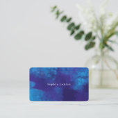 Minimalistische Waterverf Shades of Blue Contactkaartje (Staand voorkant)