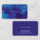 Minimalistische Waterverf Shades of Blue Contactkaartje (Voorkant / Achterkant)