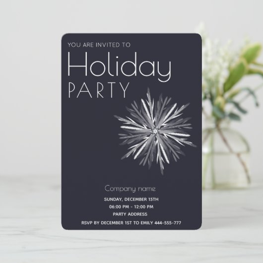 Minimalistische waterverf sneeuwvlok corporate vak kaart (Staand voorkant)