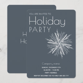 Minimalistische waterverf sneeuwvlok corporate vak kaart